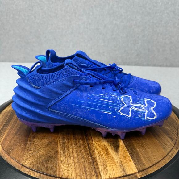Under Armour Other - Under Armour Blur 2.0 MC Suede Men's 9 Blue Football Cleats 3027978-400 Smoke